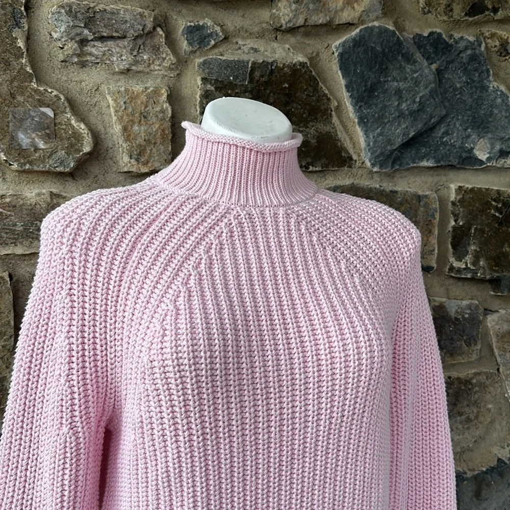 NWT J. Crew bubblegum pink cozy relaxed fit sweater size XS